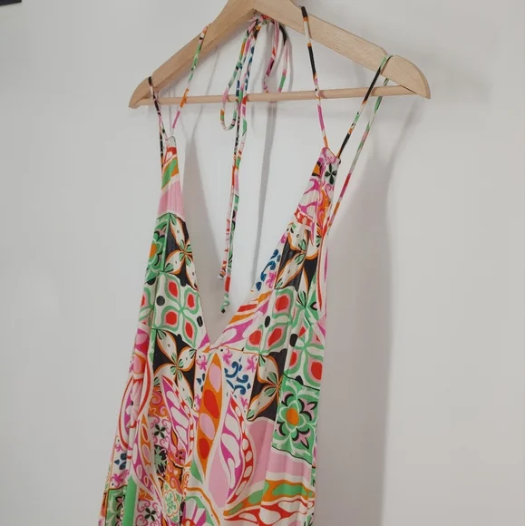 ASOS High-Low Printed Midi Dress - Picture 2 of 9